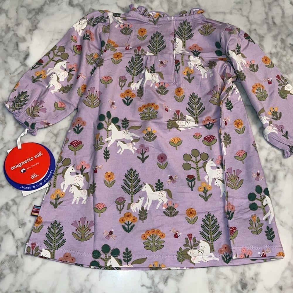 NWT MAGNETIC ME UNICORN RUFFLE LONG SLEEVE DRESS SET - Picture 8 of 8
